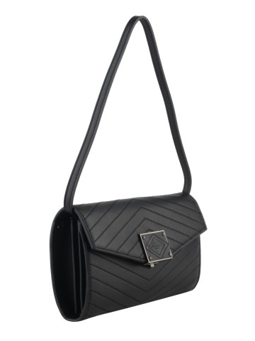 Black quilted cheap clutch