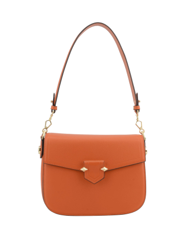 Sèvres | Orange large flap bag